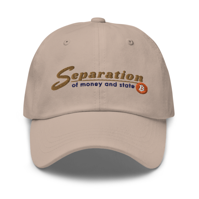 Stone Separation of Money and State - Dad hat